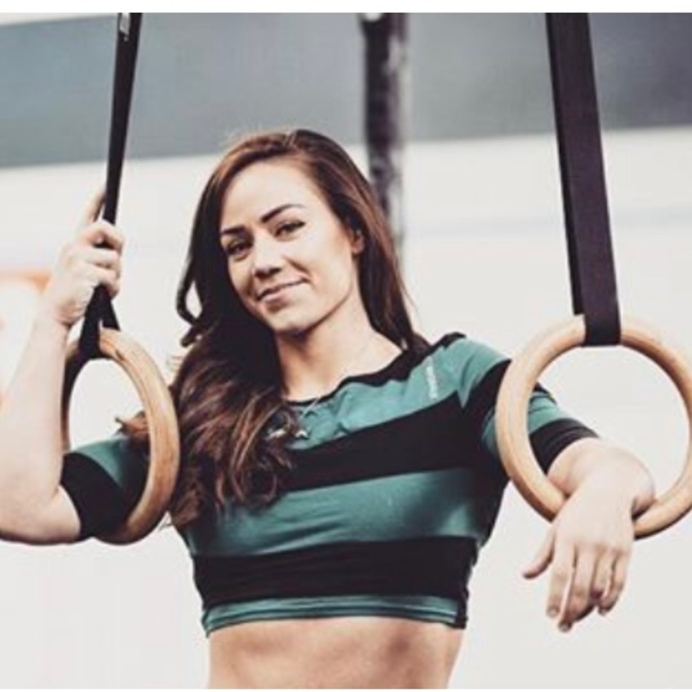 Black and Blue, Reebok Crop Top. Size: Medium.